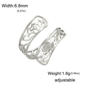 Skyrim Lotus Flower Adjustable Rings Women Stainless Steel Gold Color Ring Amulet Yoga Buddhism Jewelry Birthday Gift Wholesale