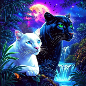 Evershine | EverShine Diamond Painting Leopard Waterfall Diamond Mosaic Animal Landscape New Collection 2026 Decorative Paintings