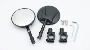 RYSJM | Bike Rearview Mirror Wide Angle Round Folding Mirror Reflector Safety for 22-23mm Handlebar Diameter Bolt Universal for Yamaha