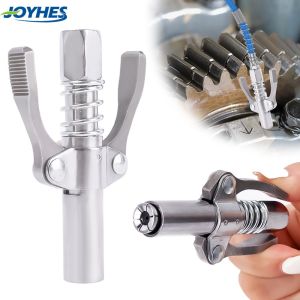 Stainless Steel Car Grease Nozzle Coupler Oiling Tool Double Handle High Pressure 10000 PSI Grease Lock Clamp Car Oil Tools