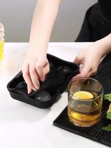 Silicone Ice Cube Molds - Food Grade Ice Ball Mold With Lid - Round Square Shape Ice Tray Mold - DIY Home Made  Drink Tools - Reusable Easy Release