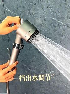High Pressure 4 IN 1 Shower Head With Filter Massagable 3 Mode Adjustable Removable Handheld Water Saving Shower Head