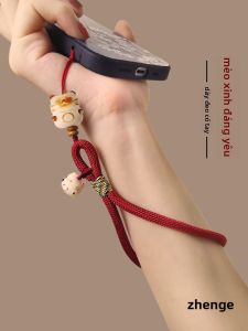 Dây Đeo Cổ Tay Điện Thoại Di Động Bằng Hạt Trà Xanh Thủ Công Dây Đeo Cổ Tay Cầm Chắc Chắn Chống Rơi Cho Nam Và Nữ Phụ Kiện Điện Thoại Di Động