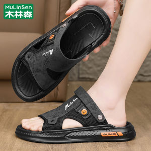 รองเท้าแตะชายหาดสไตล์ลำลองสำหรับผู้ชาย รองเท้าแตะยาง PU นิ่มแบบสวมสบายในช่วงฤดูร้อน สวมใส่สบาย ระบายอากาศได้ดี