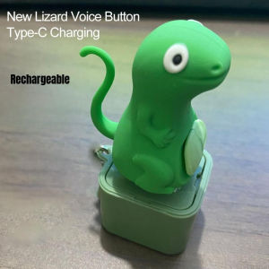 Funny Croaking Frog Pig Keychain Rechargeable Keyboard Fidget Clicker Sound Keyring With LED Light For Stress Relief