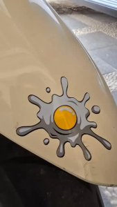 Stiker Telor Sticker efek Bercak Telur Ceplok