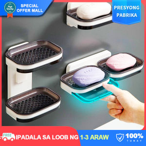 【Drainable】Double Layer Soap Dish for BathroomWall Mounted Soap Holder Bathroom Storage Rack Organizer Accessories