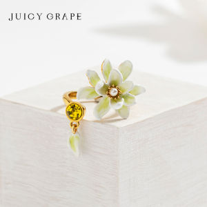 Juicy Grape Jewery Set For Women Elegant French Gardenia Flower Necklace Ring Earring Bracelet Birthday Party Gift 2024 Fashion