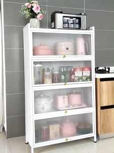 ตู้เก็บของ ตู้เก็บของในครัว ตู้เก็บของเครื่องครัว ตู้เก็บของ ฟรีตะขอ แผ่นกันลื่น/รอก กันแมลง กันหนู กันฝุ่น และกันควันน้ำมัน สามารถใช้เก็บหม้อและกระทะได้ ไม่เป็นสนิม ชั้นวางสแตนเลส หนาและแข็งแรงขึ้น ไม่สั่น.