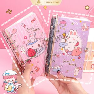 A6 Binder Cute girl Handbook Loose-leaf Coil book cartoon student planner notebook Christmas gift