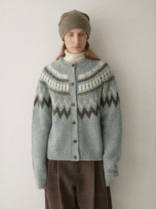 INSIS FEMME | Australian Merino Wool Nordic Vintage Fair Isle Knit Cardigan