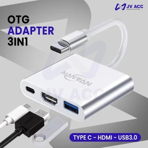 NANVAN KABEL OTG ADAPTER 3IN1 CONVERTER USB TYPE C TO HDMI