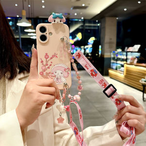 Adorable Poetic Kuroko Phone Case for Vivo IQoo Neo 10 9 8 7 5 3 Anti-Fall Soft Silicone Crossbody Strap Hanging Charm