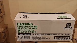 1PC HANSUNG Korean Premium SEAWEED Seasoned Laver with Olive Oil