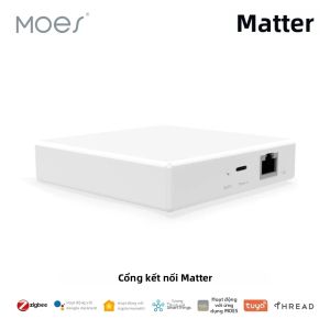 MOES | MOES Tuya Zigbee Matter Thread Gateway Hub Cầu Nối Nhà Thông Minh Điều Khiển Bằng Giọng Nói Tương Thích Với Siri HomeKit SmartThings Google Alexa