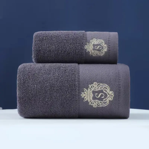 Blue Cotton Towels Set of 21pcs 35x75cm Hand Face Hair Towel and 1pcs 70x140cm Big Shower Bath Towel Cover Daily Use Towels