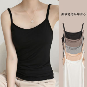 Women Sleeveless Vest Summer Slim Strap Top Pure Color Elastic