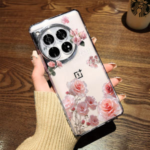 French Fragrance Rose Flower Transparent Silicone Phone Case for OnePlus 15/13 Speed Edition pro Minimalist Style Womens New Model