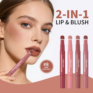 Lip Stain Air Cushion Lip Cream 2 IN 1 Lip & Blush Waterproof Matte Lip Glaze Mouth Red Lip Mud Non-fading Non-stick Cup Makeup