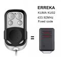 Garage Remote Control Compatible ERREKA KUMA KU02 433.92MHz Fixed Code Clone ERREKA Gate Opener Command Transmitter Key Fob. 