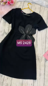 MyDu Shop | Đầm Dự Tiệc MS 2428 – Đính Bông Lớn Nổi Bật May Chỉ Nổi Tinh Tế Chất Umi Cao Cấp