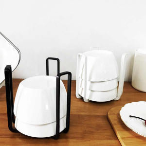 Stackable Bowl Organizer Kitchen Cabinet Storage Rack Organizer Cupboard Stand Counter Dish Drying Rack Dish Display Rack