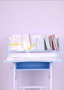 BaanD Kids Study Table Set with Chair Adjustable Height Space-Saving Design Durable Wood High-Strength 300kg Load Capacity - Available in Pink/Blue