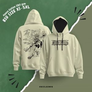 Hoodie Jumper HSCLO Namy One Piece Anime Manga Pullover Sweatshirt Bahan Fleece Ukuran Jumbo Big Size XS S M L XL XXL 3XL 4XL 5XL