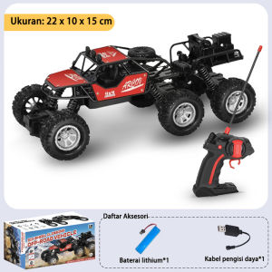 Mobil Mainan 1:18 Remote Control Off-Road Penggerak Dua Roda Mobil Pendakian Paduan Kuat RC Rock Crawler Mobil RC Resistensi Jatuh Mainan untuk anak laki-laki hadiah