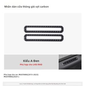 Miếng Dán Trang Trí Cửa Gió Điều Hòa Bên Trong Xe Hơi Bằng Sợi Carbon Dành Cho Ford Mustang GT 2024 2025 Chất Liệu Nhựa Epoxy Phụ Kiện Độ Xe