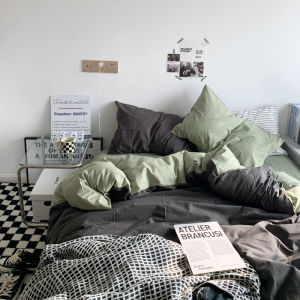 A-Class Baby Bedding Set Ins Pure Color Mixed Four-Piece Dormitory Triple Set Bedding Student Hostel Quilt Cover Sheet