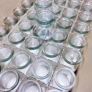 SET 12 Hủ Sữa Chua In Hình Xinh Xắn Hủ Thủy Tinh Nắp Nhựa Dung Tích 100ML Nhỏ Gọn Tiện Lợi