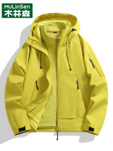 Womens 2025 New Spring Casual Fashionable Versatile Waterproof Simple Mountain Climbing Jacket Wood Forest Green Outdoor Clothing