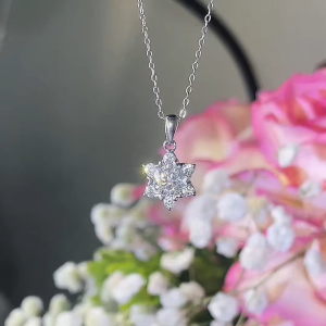 [Lockend] Dây chuyền ngôi sao tự do bạc S925 đính đá Moissanite 1 carat màu D có chứng chỉ GRA sang trọng cao cấp