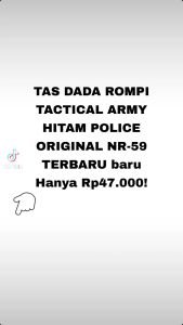 Tas dada Chestbag Pria Akhtar Hitam Hijau army Pelindung dada bermotor