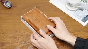 EchoBliss  กระเป๋าสตางค์ผู้ชายกระเป๋าถืออเนกประสงค์กระเป๋าสตางค์ดีไซน์กันขโมยซิปยาวสุดอินเทรนด์