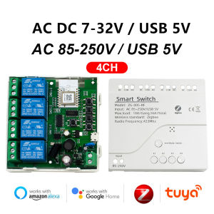 1/2/4CH Zigbee 12V 24V 220V RelayeWeLink Tuya Smart Switch Modulefor SmartThing Alexa 2MQTT Bridge Gateway Hub RF Remote