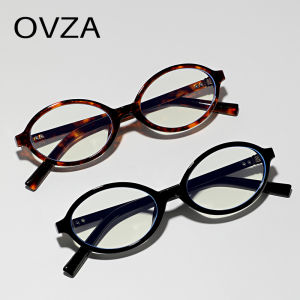 OVZA 2024 New Sunglasses for Men Oval Retro Sun glasses Women and Transparent Glasses Frame S2091