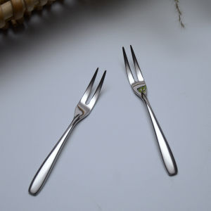Miniature Food Grade 304 Stainless Steel Fruit Fork Dessert Pastry Cold Noodles Salad Fork Compact Size Kitchen Dining Tableware
