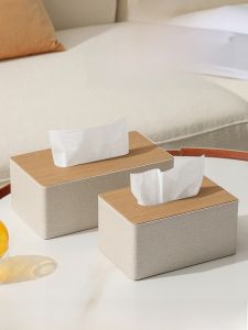 Modern Simple Leather Tissue Box for Home Hotel Office Commercial Use Rectangular Shape Storage Organizer from China