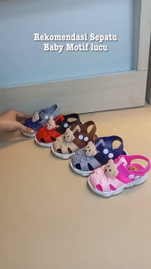 Sandal Anak Honest Baby Motif Boneka Bear Tali Kancing  - Anti Slip