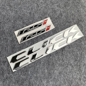 2 Set Click 125i Click 3D Motorcycle stickers click emblem 125i v3 v2 cover sticker click v4 honda click stainless emblem letter sticker motor decals click mcqueen decals holographic decals