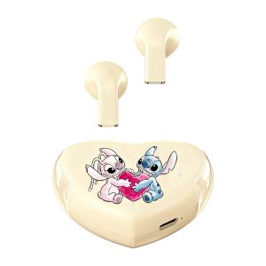 Tai Nghe Bluetooth Không Dây Disney Stitch H520 Tai Nghe Nhét Tai Hình Trái Tim Có Thể Xoay Được HIFI Có Mic Cho Trẻ Em Quà Tặng Hoạt Hình