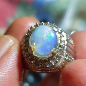 batu cincin kalimaya kristal milky asli banten