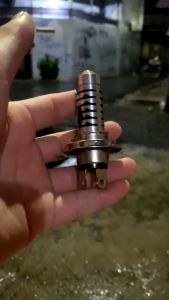 Lampu Depan Motor / Mobil H4 Kaki 3 Laser 2 Warna + Senja Biru Vixion Scoopy Verza KLX NINJA RR DLL