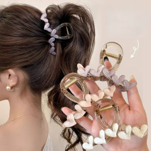 กิ๊บหนีบผมรูปกรงเล็บสดใสสไตล์เกาหลีสำหรับผู้หญิงใหม่จบระดับไฮเอนด์แบบเรียบง่ายที่ที่หนีบผมปากปลาฉลามผมด้านหลัง