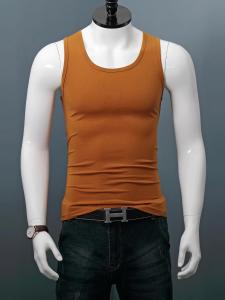 Hurdle Plus Size Undershirt Youth Undershirt Pure Color Tide Pure Cotton Wide Shoulder Vest Men Summer Sports Workout Sleeveless