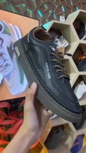 1489 - FORCE Black Sneakers Casual Fashion Pria Wanita - E12