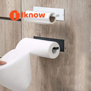 I know Paper Roll Rack Under Cabinet Mount Self Adhesive Paper Towel Rack Holder Stick on Wall Toilet Paper Roll Rack No Drilling for Bathroom & Kitchen