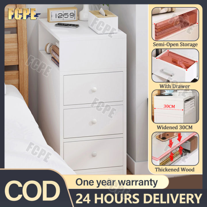 【Free Shipping】Modern Bedside Storage Wooden Bookcase Table